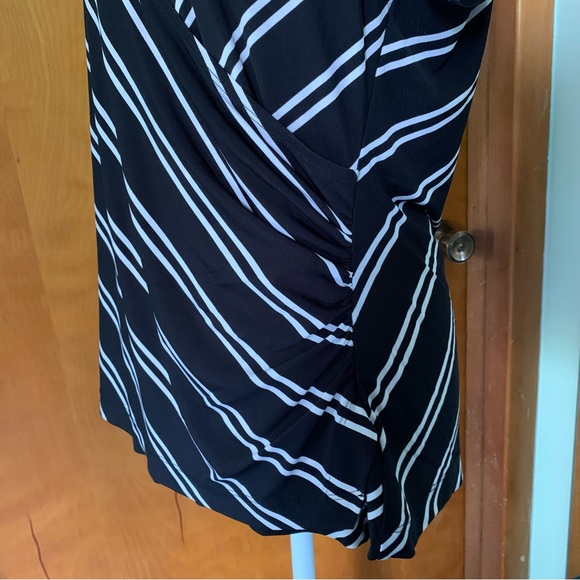 Susan graver striped faux wrap top - Picture 4 of 10